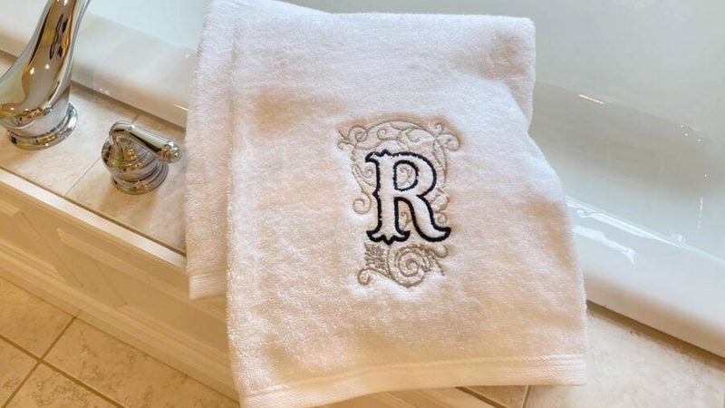 monogram towel project