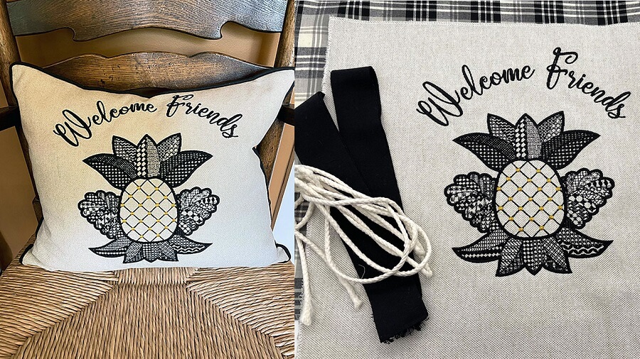 Personalized Hatch Project: Motif Filled Pineapple Pillow