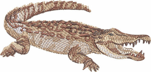 outback crocodile embroidery design