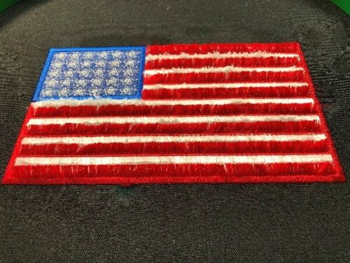 Fringe double applique American Flag