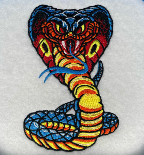 cobra mascot embroidery design