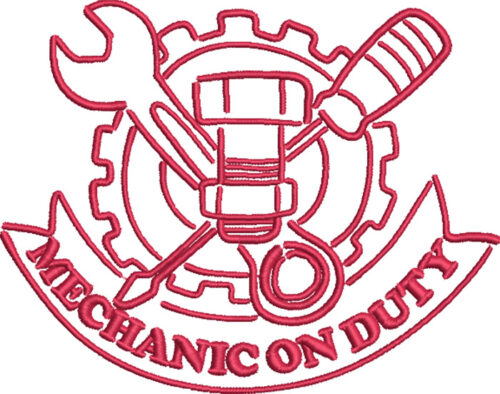 mechanic embroidery design