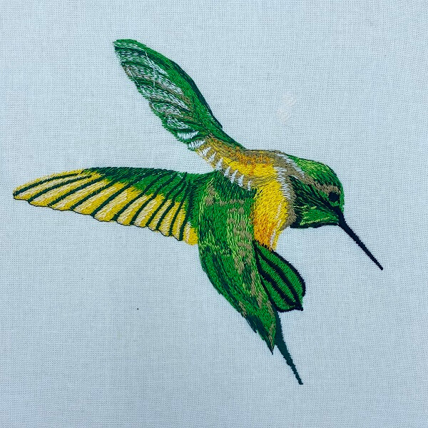 free hummingbird embroidery design