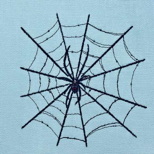 spider web embroidery design