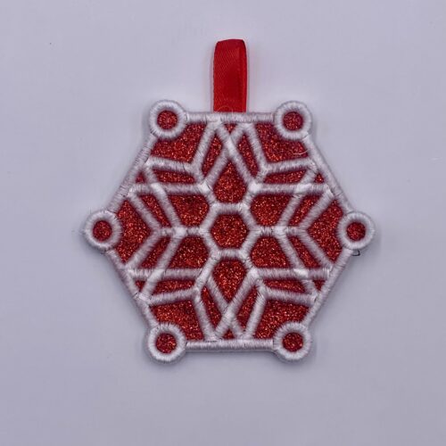 puff stuff snowflake embroidery design