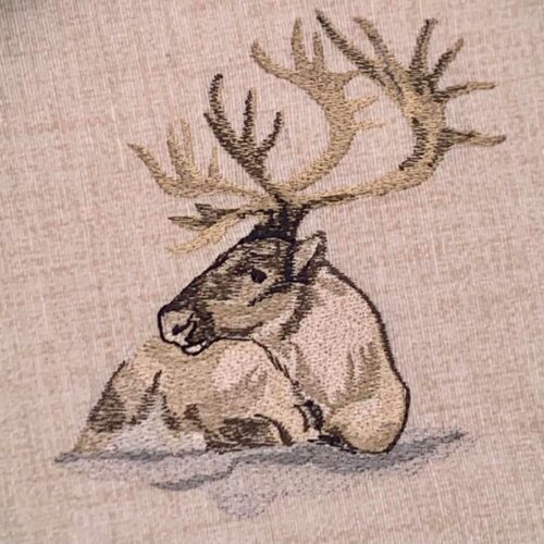 caribou embroidery design