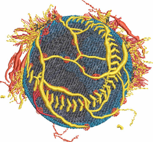 lava softball embroidery design