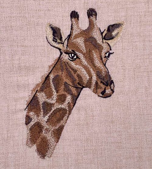 African Animals Giraffe embroidery design