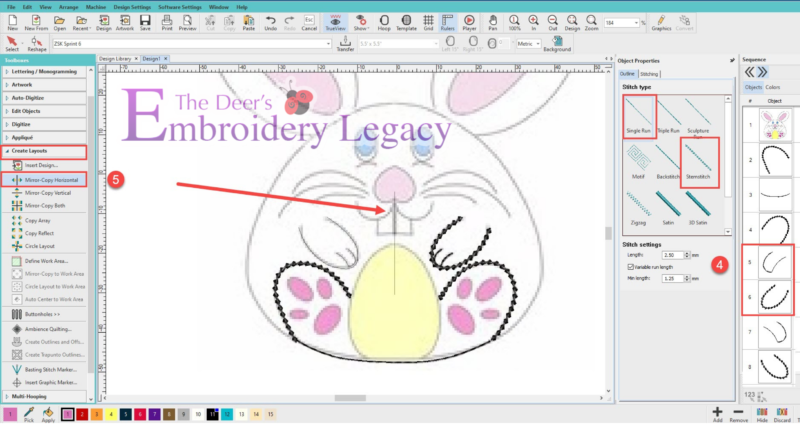 hatch tutorial stuffie bunny step 4-5