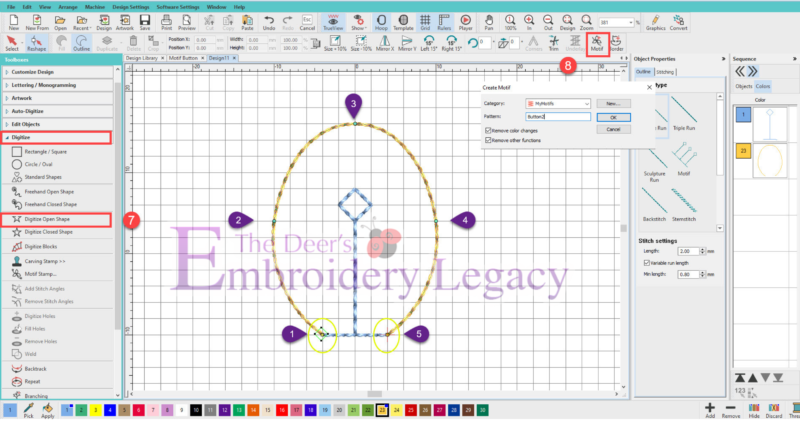 Motif Button Flower Step 7-8