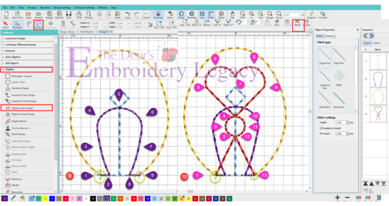 Motif Button Flower Step 9-10