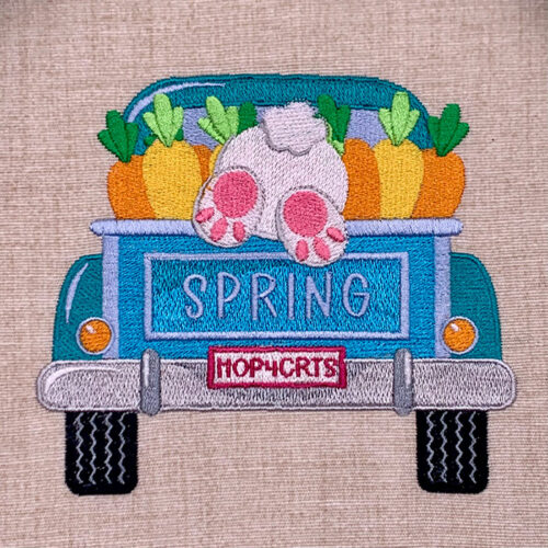 Easter Truck Embroidery Design