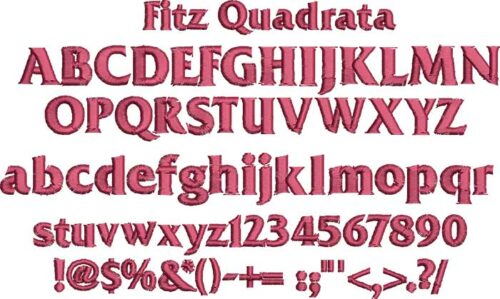 Friz Quadrata 8mm BX embroidery font