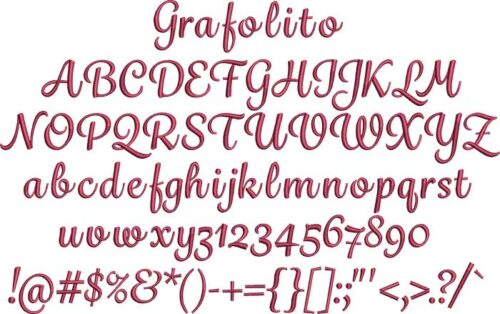 Grafo lito Bx Embroidery Design Font