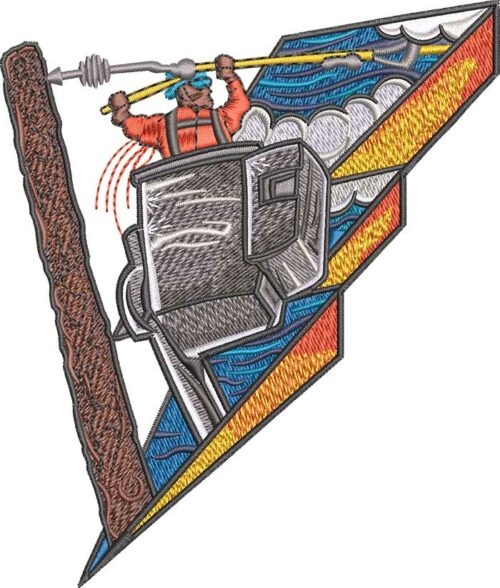 Electric Repair Embroidery Design