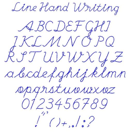 Line Hand Writing ESA font