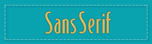 Sans Serif BX Embroidery Fonts