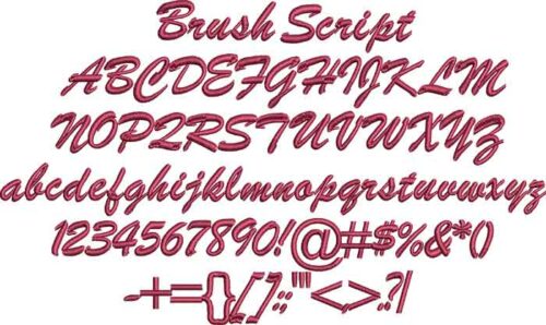 Brush Script BX embroidery font