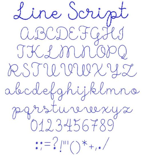 Line Script esa font icon