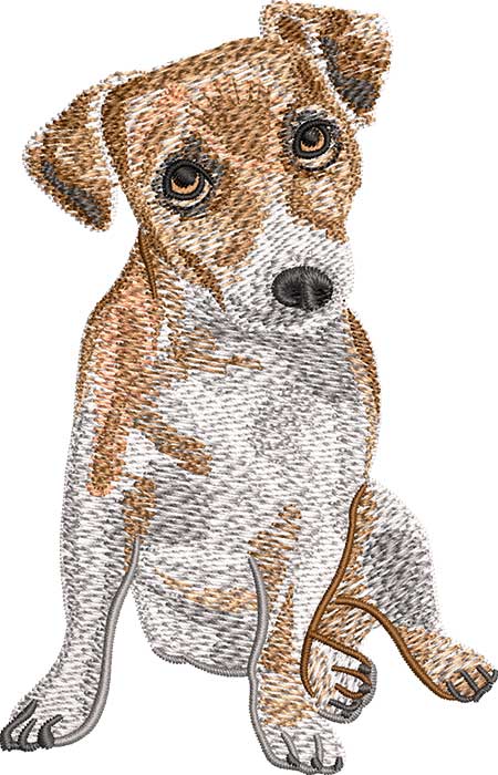 Jack Russel Terrier embroidery design