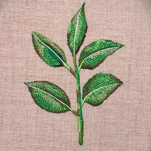 Lemon leaves embroidery design