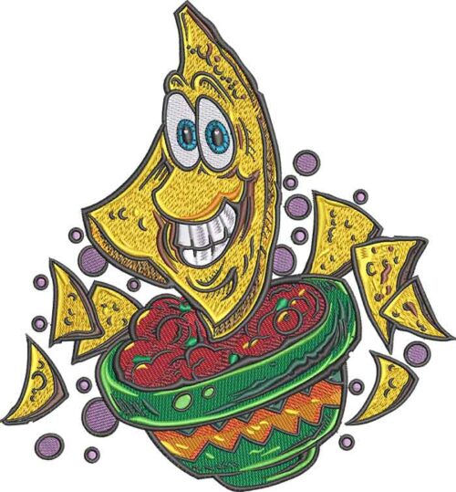 Smiling Tortilla embroidery design