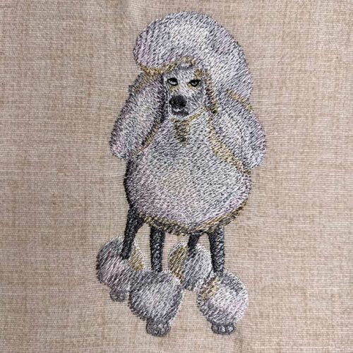 Poodle embroidery design