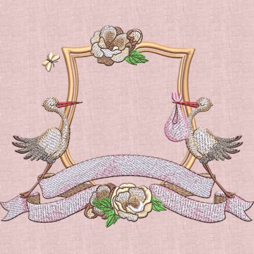 baby crest embroidery design