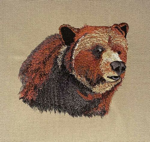 grizzly embroidery design