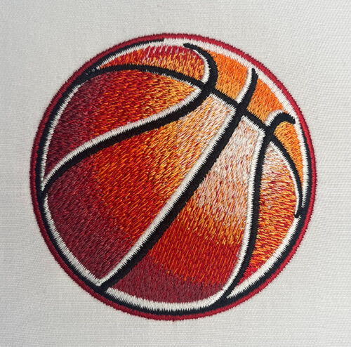 graphic basketball embroidery design