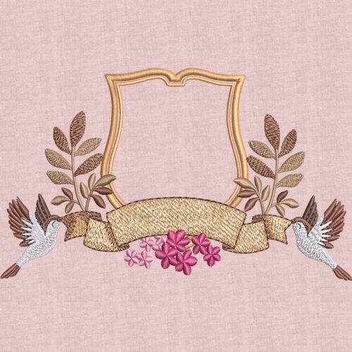 Baby crest embroidery design