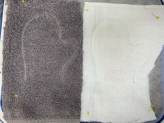 towel bath mitt adhesive