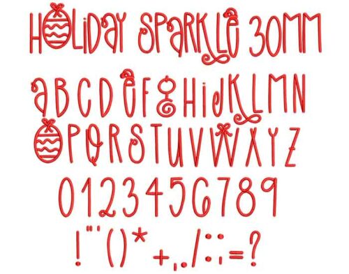 Holiday Sparkle 30 mm esa Font