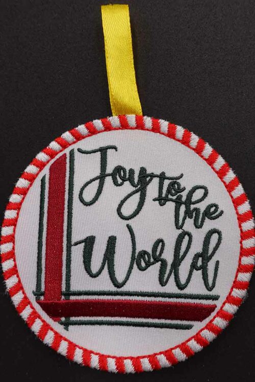 joy to the world embroidery design