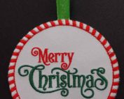 merry Christmas ornament embroidery design