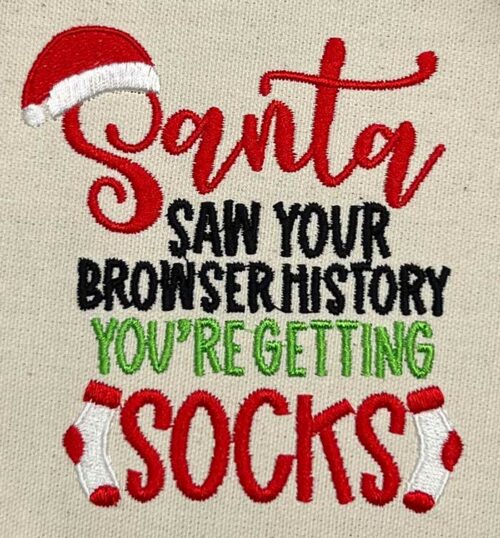 santa saw embroidery design