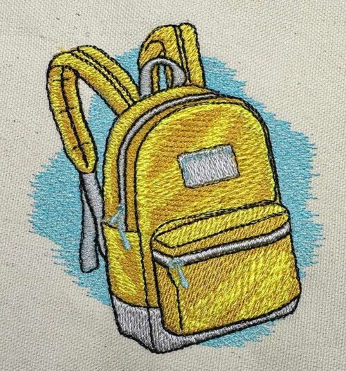 Backpack embroidery design