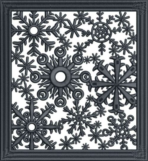 puff stuff snowflake square