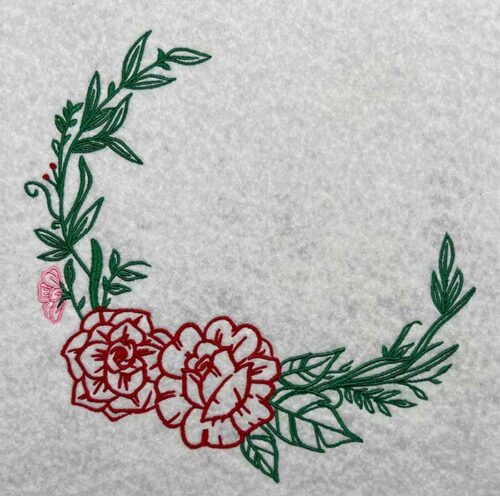 Floral Frame 2 embroidery design