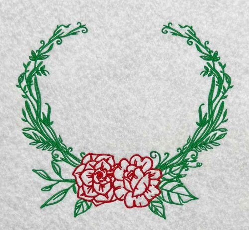 Floral Frame 3 embroidery design