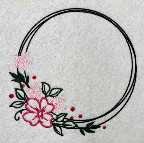 Floral Frame 8 embroidery design