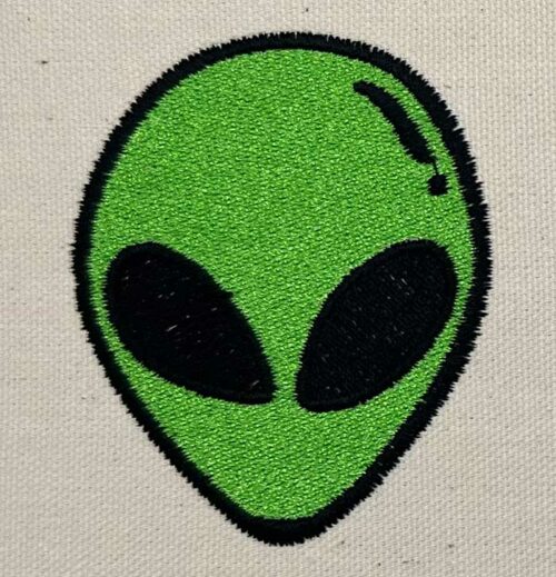 Alien Head Embroidery Design