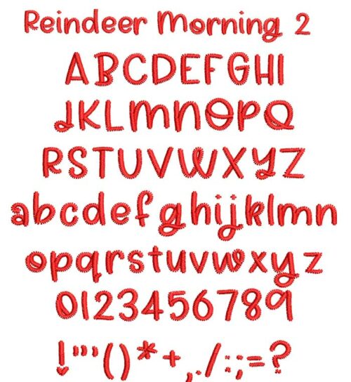 Reindeer Morning 2 esa 10mm font