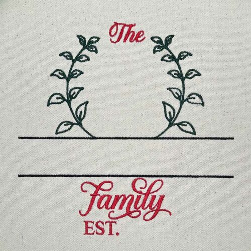 Family Frame Mono embroidery design