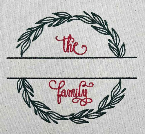 Family Frame Mono embroidery design