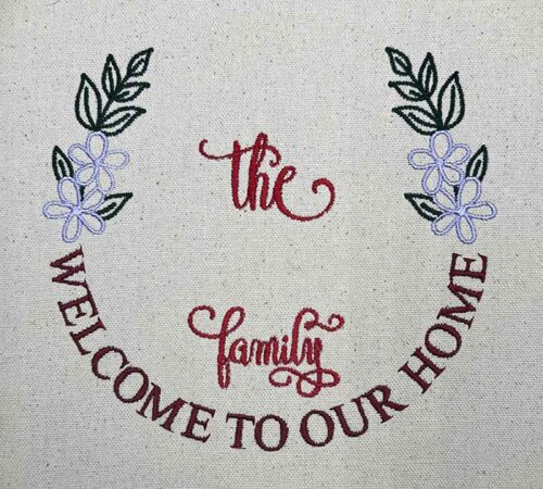 Family Frame Mono embroidery design