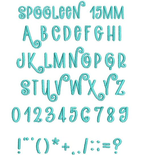 Spooleen 15 esa font