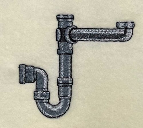 drain pipes embroidery design