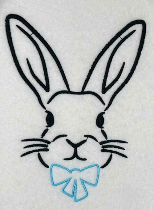 Boy Bunny embroidery design