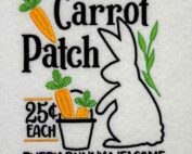 carrot patch embroidery design